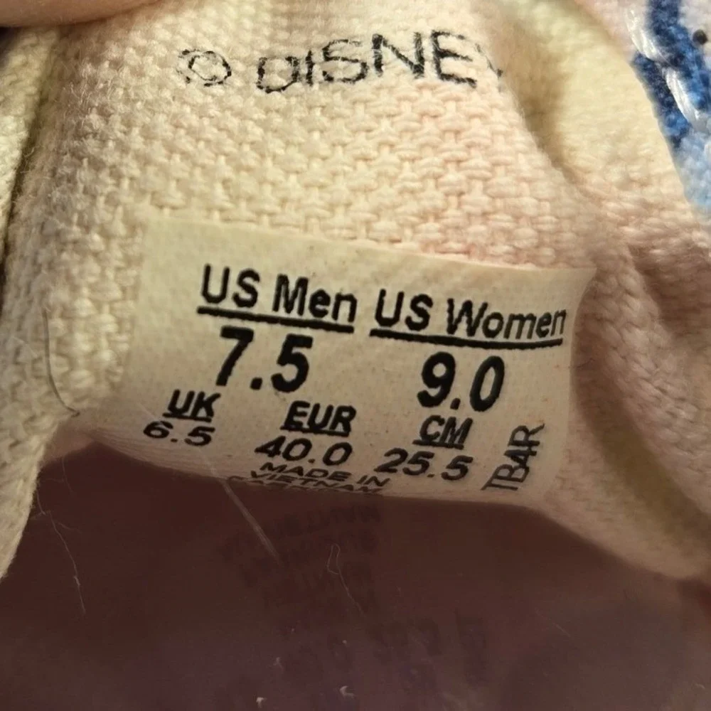Vans Disney Princess Authentic Multi Color Canvas‎ Sneakers Mens 7.5 Womens 9